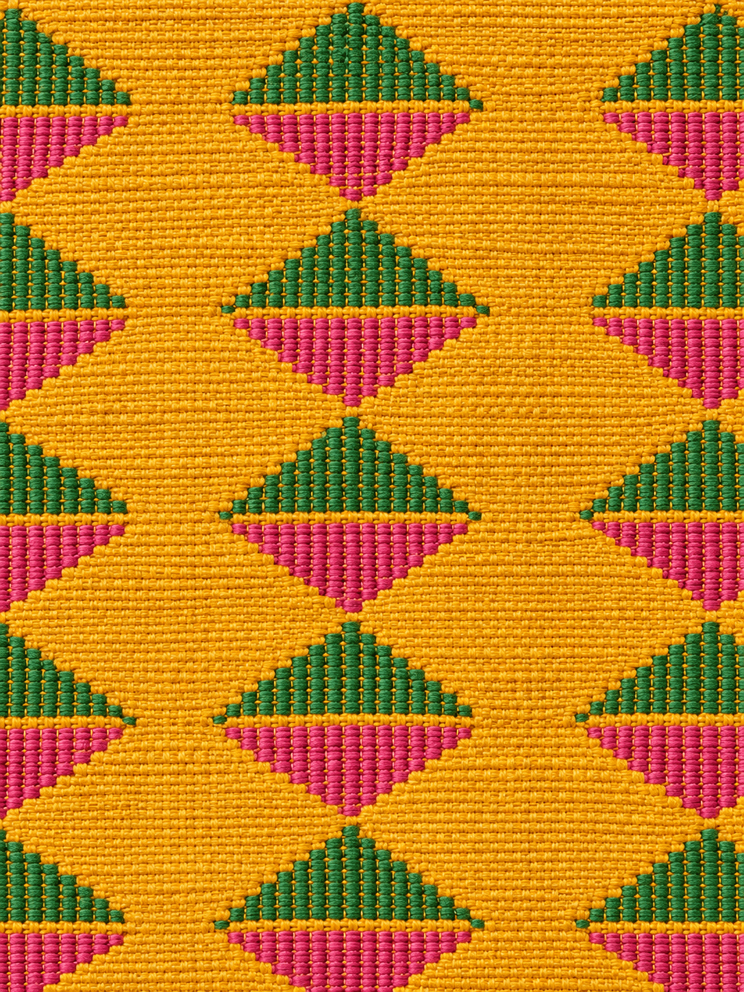 Close-up of the weave on the Marigold, Split Diamond