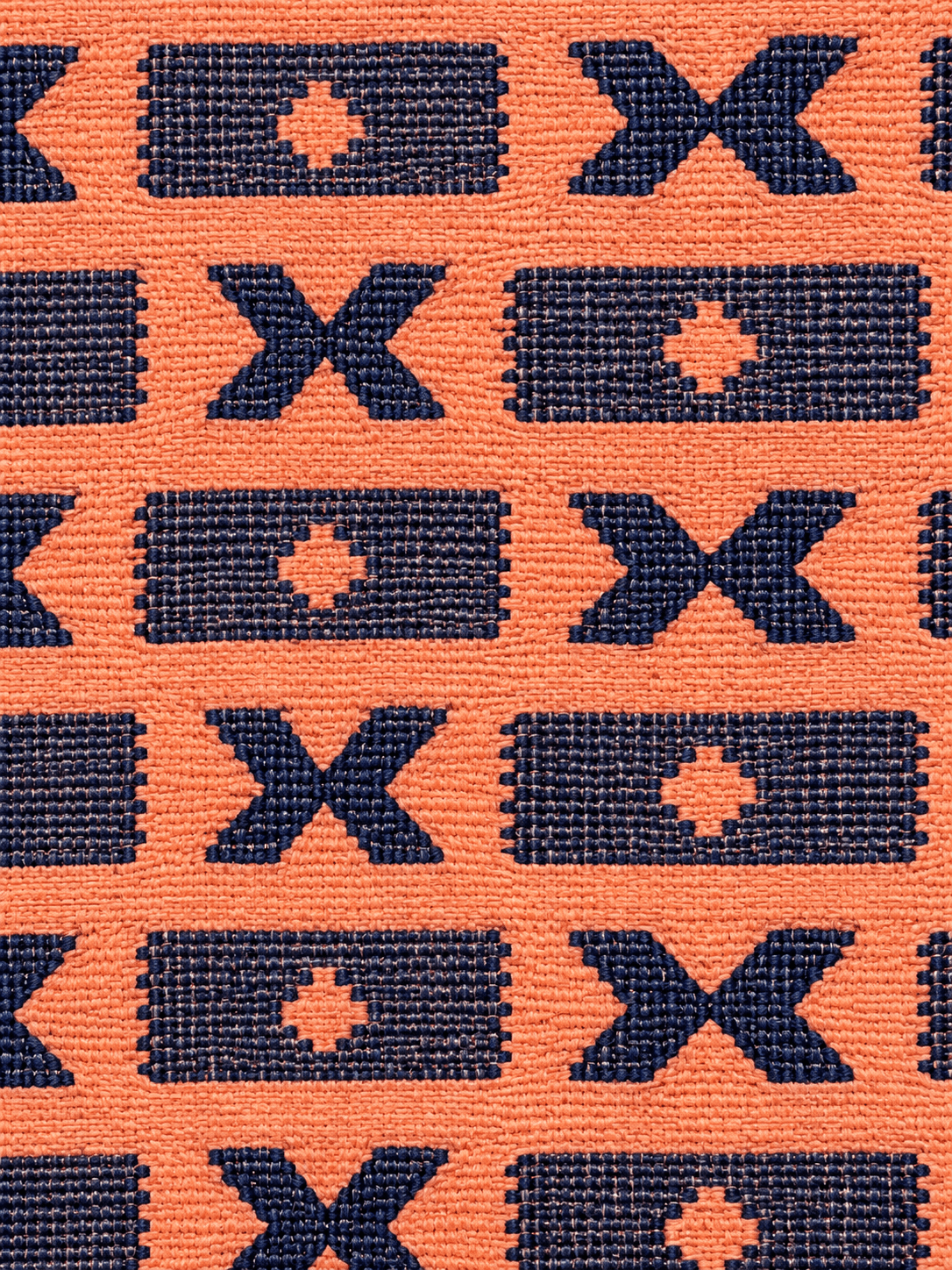 Close-up of the weave on the Coral, Block & Cross